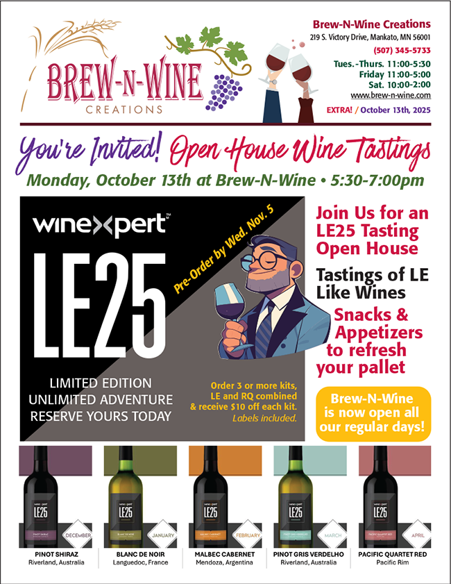 2025 October 13th Wine Tasting